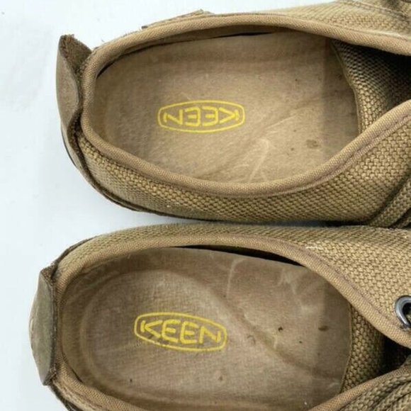 Keen 10 Brown Shitake Tan Canvas Lace Up Shoes Hiking Outdoors Womens - Picture 8 of 9